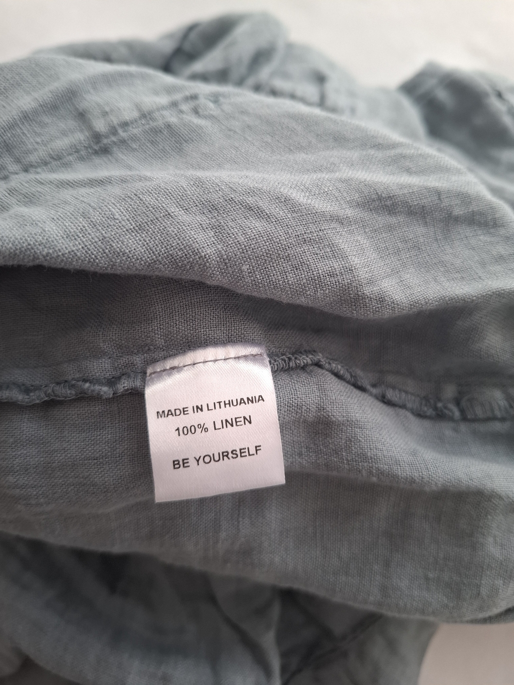 Flax Soft Blue Linen Elastic-Waist Bermuda Shorts SZ M - Picture 4 of 9